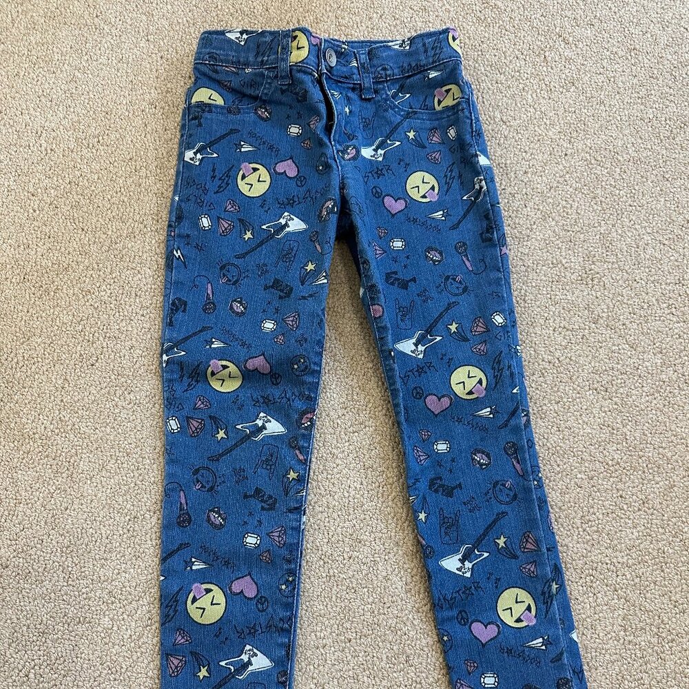 Children's Place Girl's Size 6x / 7 Graphic Jeggings